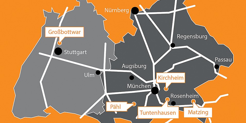Standortkarte der EDER Kommunaltechnik